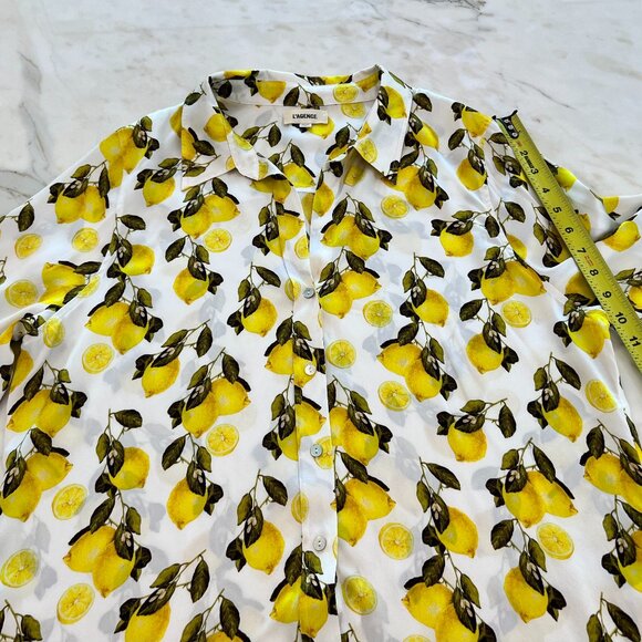 L’AGENCE LEMON PRINT SILK TOP SIZE XL NWOTS! - Picture 13 of 17